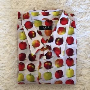 GUC Ice J Apple Print Dress Shirt